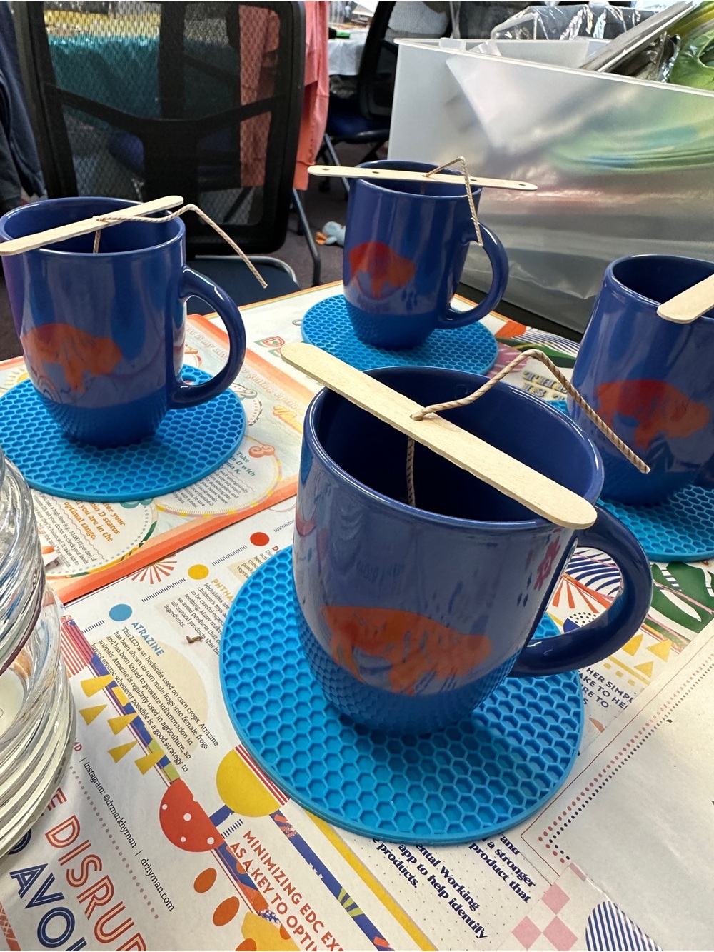 Buffalo Bills candle Mugs with finger lakes design on red Buffalo